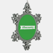 #LiveCountry Tin Sneeuwvlok Ornament (Links)