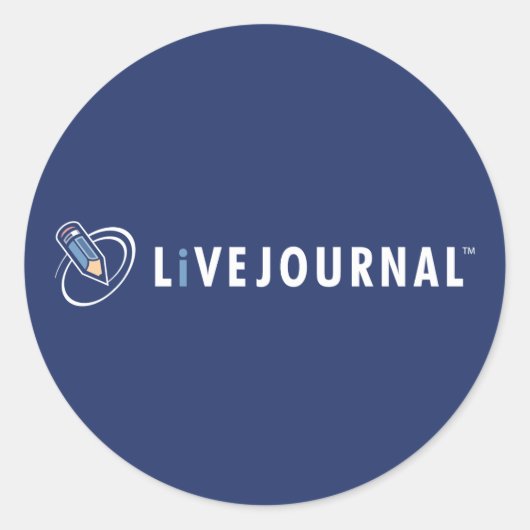 LiveJournal Logo Horizontaal Ronde Sticker (Voorkant)