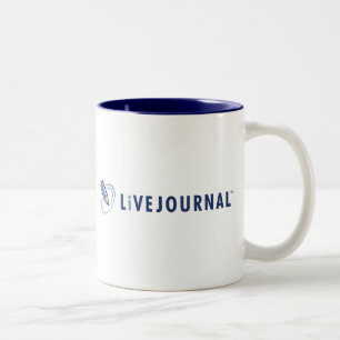 LiveJournal-Logo horizontaal Tweekleurige Koffiemok