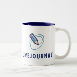 LiveJournal-Logo Verticaal Tweekleurige Koffiemok