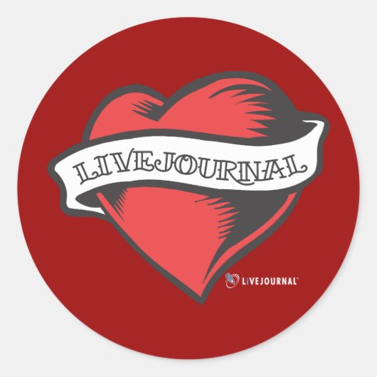 LiveJournal-Tattoo Ronde Sticker (Voorkant)