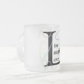 livelaughaas matglas koffiemok (Voorkant links)