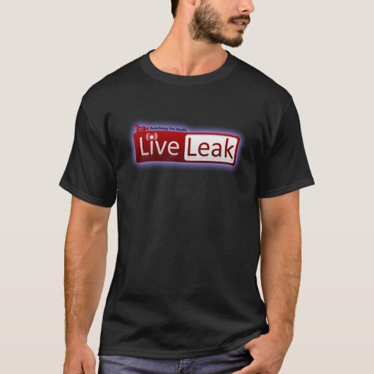 LiveLeak-Logo - zwart T-shirt (Voorkant)