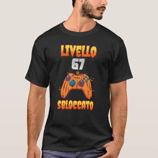 Livello 67 Sbloccato 67 Compleanno 67 Anni Videogi T-shirt (Voorkant)