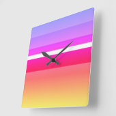 Lively Colors Familiar Horizontal Rectanges Vierkante Klok (Hoek)