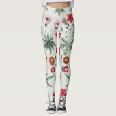 Lively Floral Pattern colorful flowers Leggings (Voorkant)