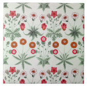 Lively Floral Pattern colorful flowers Tegeltje (Voorkant)