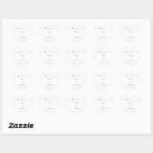Lively Gold Stars Border Personalized Wedding Seal Hart Sticker (Vel)