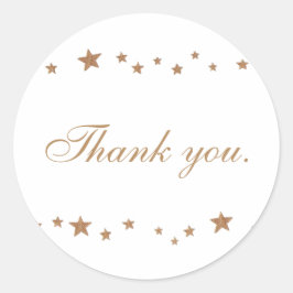 Lively Gold Stars Bruiloft Dank u Stickers