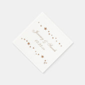 Lively Gold Stars Personalized Wedding Napkins Servetten (Hoek)