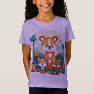 "Lively Lemurs: Family Adventure T-shirt design"