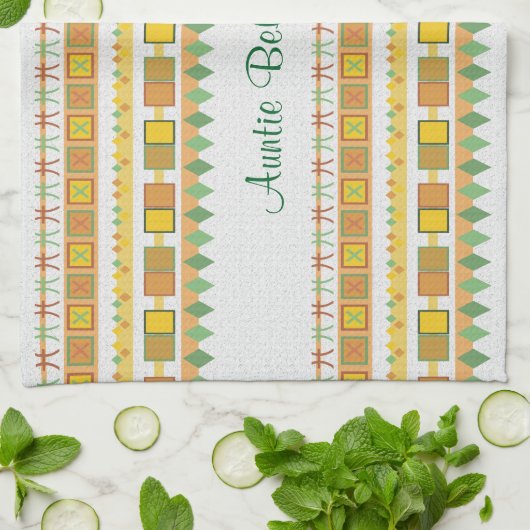 Lively Pattern Auntie's Kitchen Theedoek (Gevouwen)