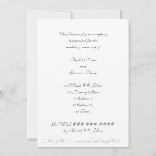 Lively Silver Stars Border, Ons huwelijk Kaart (Achterkant)