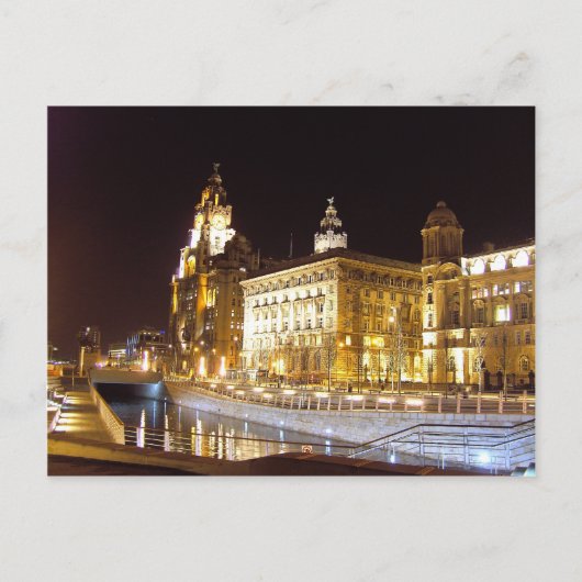 Liver Building & Canal, Liverpool Verenigd Koninkr Briefkaart (Voorkant)