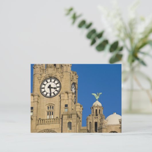 Liver Building, Liverpool, Merseyside, Engeland Briefkaart (Staand voorkant)