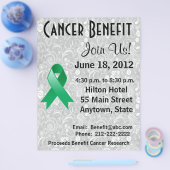 Liver Cancer Awareness Benefit Grey Floral Flyer (Enkel)