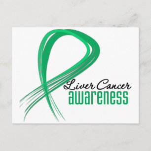 Liver Cancer Awareness Grunge Ribbon Briefkaart