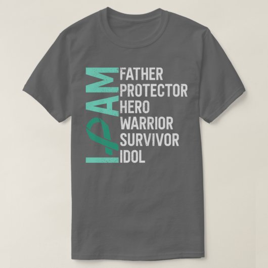 Liver Cancer Awareness I Am Father Hero Warrior Su T-shirt (Design voorkant)