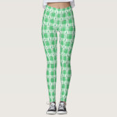 Liver Cancer Awareness Plaid Green Ribbon Leggings (Voorkant)