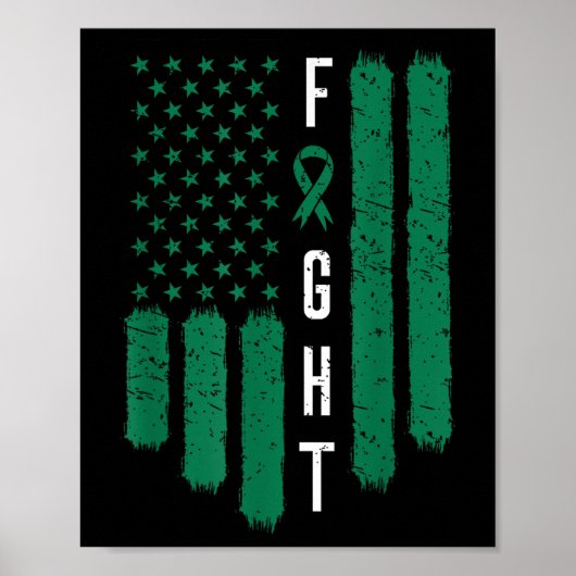 Liver Cancer Awareness Primary Hepatic American Fl Poster (Voorkant)