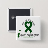 LIVER CANCER I Support My Daughter Vierkante Button 5,1 Cm (Voorkant /achterkant)