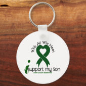 LIVER CANCER I Support My Son Sleutelhanger (Voorkant)