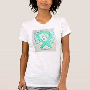 Liver Cancer Jade Awareness Ribbon Angel Shirt
