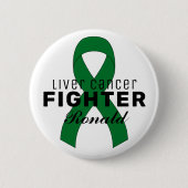 Liver Cancer Ribbon White Button (Voorkant)
