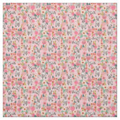 Liver Dalmatian dog roze florals Stof (Swatch)