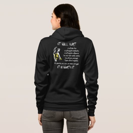 Liver-Hunt Dames Sterkte Hoodie (Achterkant volledig)