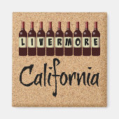 Livermore California Red Wine Botles Tasting Fun Magneet (Voorkant)