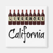 Livermore California Red Wine Botles Tasting Fun Magneet (Voorkant)