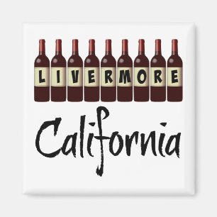 Livermore California Red Wine Botles Tasting Fun Magneet