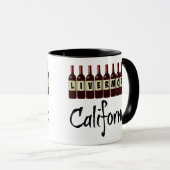 Livermore California Red Wine Botles Tasting Fun Mok (Voorkant rechts)