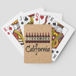 Livermore California Red Wine Botles Tasting Fun Pokerkaarten