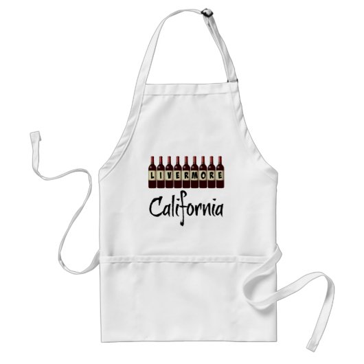 Livermore California Red Wine Botles Tasting Fun Standaard Schort (Voorkant)
