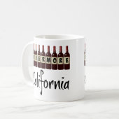 Livermore California Red Wine Bottles Tasting Fun Koffiemok (Voorkant links)