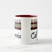 Livermore California Red Wine Bottles Tasting Fun Tweekleurige Koffiemok (Center)