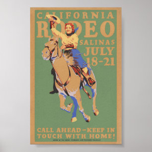 Livermore Rodeo USA Oude Poster 1933