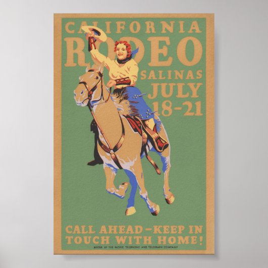 Livermore Rodeo USA Vintage Poster 1933 (Voorkant)
