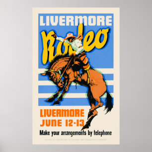 Livermore Rodeo  Wall Art 1933 Poster