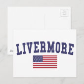 Livermore US Flag Briefkaart (Voorkant / Achterkant)