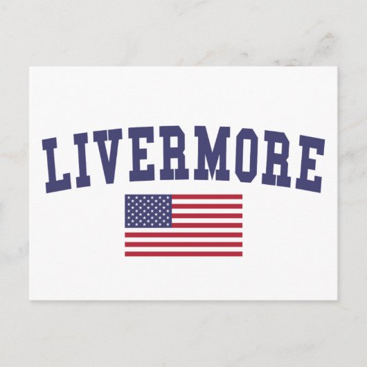 Livermore US Flag Briefkaart (Voorkant)