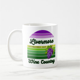 Livermore Wine Country Purple Green Stripes Grapes Koffiemok