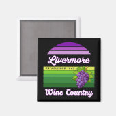 Livermore Wine Country Purple Green Stripes Grapes Magneet (Voorkant / Achterkant)