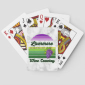 Livermore Wine Country Purple Green Stripes Grapes Pokerkaarten (Achterkant)