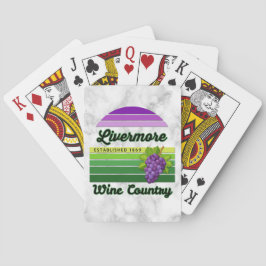 Livermore Wine Country Purple Green Stripes Grapes Pokerkaarten