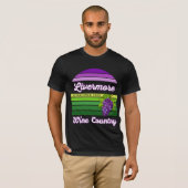 Livermore Wine Country Purple Green Stripes Grapes T-shirt (Voorkant volledig)