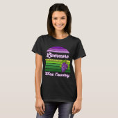 Livermore Wine Country Purple Green Stripes Grapes T-shirt (Voorkant volledig)