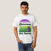 Livermore Wine Country Purple Green Stripes Grapes T-shirt (Voorkant volledig)